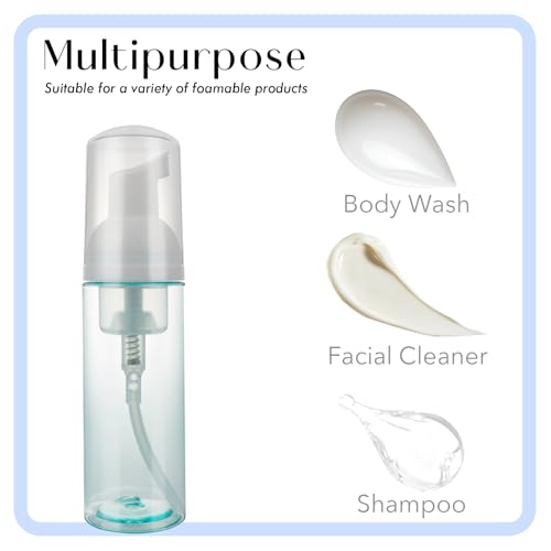 4 Pack Foam Pump Bottle Travel 2 oz/60 ml Small Size Mousse Foam Soap Dispenser Refillable Plastic Foaming Soap Dispenser Empty Travel Foaming Containers for Soap Shampoo Lash Washer - color: Green,red