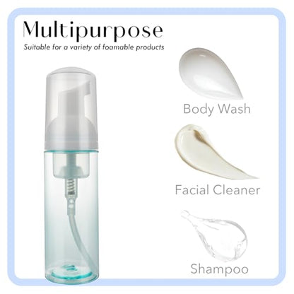 4 Pack Foam Pump Bottle Travel 2 oz/60 ml Small Size Mousse Foam Soap Dispenser Refillable Plastic Foaming Soap Dispenser Empty Travel Foaming Containers for Soap Shampoo Lash Washer - color: Green,red
