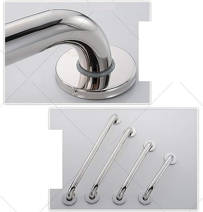 Bathroom Grab Bar, Silver Grab Bar 27 Inch, Restroom Hand Rails, Stainless Steel Wall Mount Grab Bar, Balance Handrail Shower Assist, Toilet Rails Elderly(Size:58cm) - size: 58cm