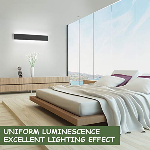 Aipsun 43.3in/40W Modern Black Vanity Light Fixtures LED Black Bathroom Wall Light Up and Down Bathroom Lighting Fixtures White Light 5000K - color: White Light Black, size: 43.3 inch, style: 5000K