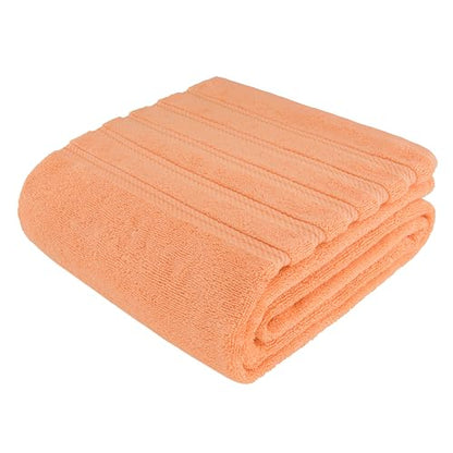 American Soft Linen 100% Cotton Luxury Turkish Towels, 35x70 XL Bath Sheet | Soft Absorbent Quick Dry OEKO Tex Standard 100 Certificated Durable Machine Washable Premium Hotel Quality - color: Malibu Peach, size: 1 Piece set