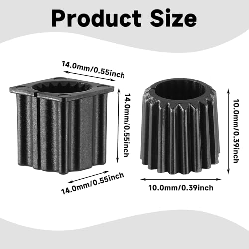 AceOrbit 12 Pcs Faucet Spline Kit Faucet Valve Spline Adapters Black Plastics Adapters Replacement Bathroom Accessories Parts for Fixes Leaks Compatible with Kohler Bathroom Tap Handles