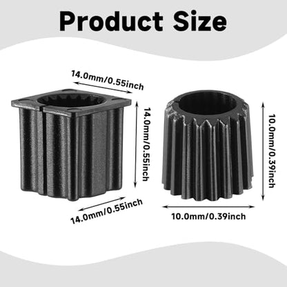 AceOrbit 12 Pcs Faucet Spline Kit Faucet Valve Spline Adapters Black Plastics Adapters Replacement Bathroom Accessories Parts for Fixes Leaks Compatible with Kohler Bathroom Tap Handles