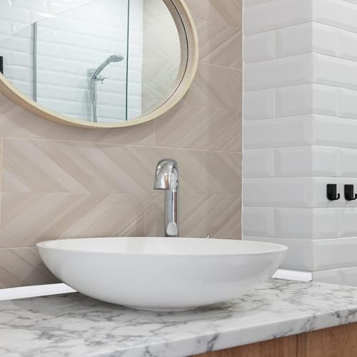 Silicone Shower Threshold Water Dam, Kitchen Sink Splash Guard, Shower Barrier Water Dam(67inch) - color: White, style: 67Inch
