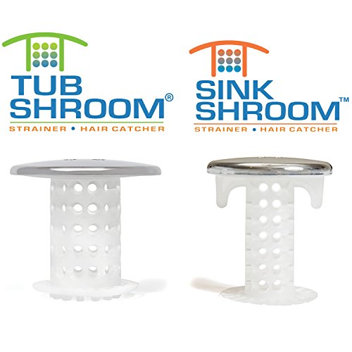 TubShroom and SinkShroom Drain Protectors Hair Catchers for Bathtubs and Sinks, Chrome - color: Chrome