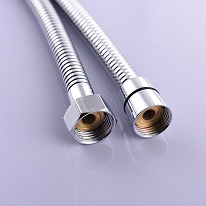 CIENCIA RV Shower Hose 1.5m Flexible Stainless Steel Replacement Shower Hose with Brass Fittings, FHA018 - color: Chrome, size: 1.5meters