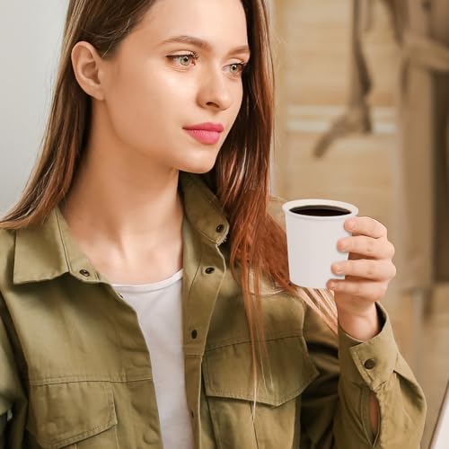 SIUQ 600 Pack 4 OZ Paper Cups, Small Disposable Paper Cups for Mouthwash | Mini Coffee Cups For Espresso, Coffee Tasting, Hot/Cold Drinks, Bathroom, Office, Picnic, Travel, Bbq & Parties - color: 600pack-4oz