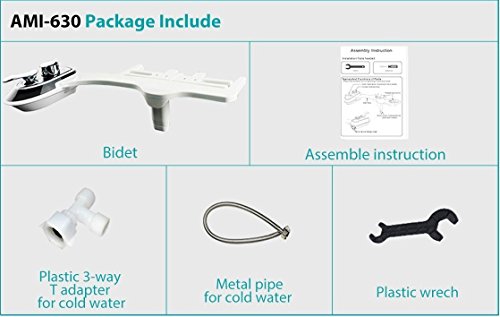 Bathroom Bidet Fresh Water (Cold Water only) Spray Self Cleaning Dual Nozzle Non-Electric Mechanical Bidet Toilet Restroom Seat Cover Attachment (UBI-AMI-630) - style: UBI-AMI-630