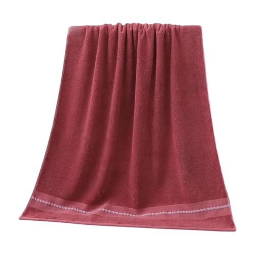 Quick Dry Bamboo Fiber Bath Sheets Enlarged Thick Bath Sheets Soft Absorbent Bath Sheets Household Bath Sheets 55.1x27.5in Lightweight - color: Red