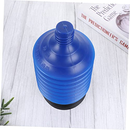 ULTECHNOVO High Pressure Toilet Plunger Professional Bellows Accordion Design for Removal Portable Bathroom Accessory Blue Ergonomic Grip for Comfortable Use