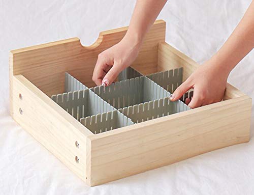 8pcs DIY Plastic Drawer Organizer Adjustable Drawer Dividers for Home Tidy Closet, Socks, Underwear, Office School Supplies, Kitchen Utensil Tools (Grey) - color: Gray