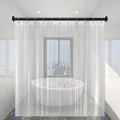 LADYMOON Adhesive Shower Curtain Rod Holder No Drilling,Set of 4,Max Load 60 lbs,Heat Resistant and Waterproof,Wall Mount Retainer of Shower Rods for Bathroom(Shower Curtain Rod Not Included) - size: Transparent-XX-Large