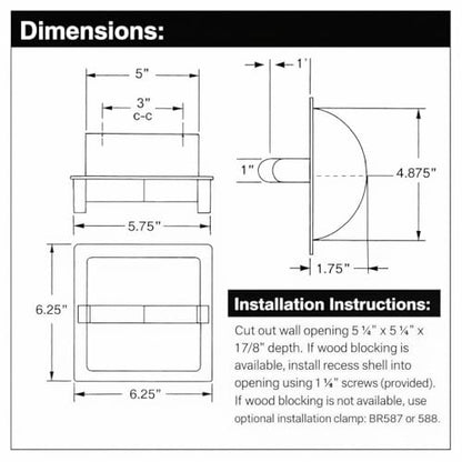 Moen 1576SS Donner Commercial Paper Holder, Stainless Steel