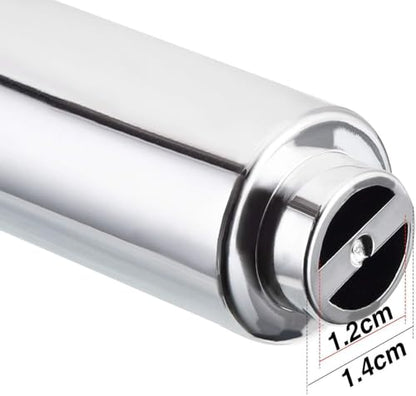 TuoxinEM 2 Pieces Universal Plastic Spring Loaded Toilet Paper Holder Roller Replacement, Chrome (Silver)