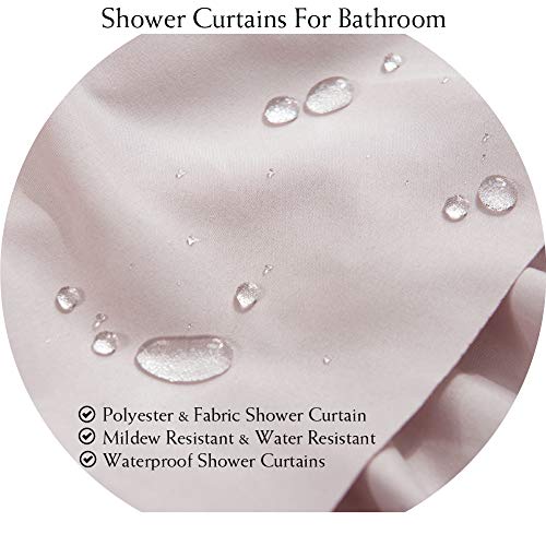 Mauve Shower Curtain for Bathroom, 72 W x 84 H, Cascading Tiered Ruffles | Coquette Feminine Aesthetic, 72x84, Soft Microfiber Fabric, 12 Hooks Inclouded, Machine Washable, Apartment Bathroom Upgrade - color: Blush, size: 72"W x 84"L (Pack of 1)