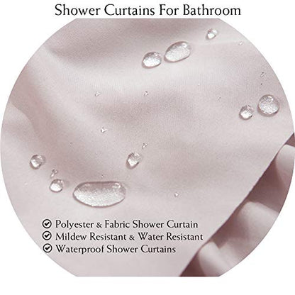 Mauve Shower Curtain for Bathroom, 72 W x 84 H, Cascading Tiered Ruffles | Coquette Feminine Aesthetic, 72x84, Soft Microfiber Fabric, 12 Hooks Inclouded, Machine Washable, Apartment Bathroom Upgrade - color: Blush, size: 72"W x 84"L (Pack of 1)
