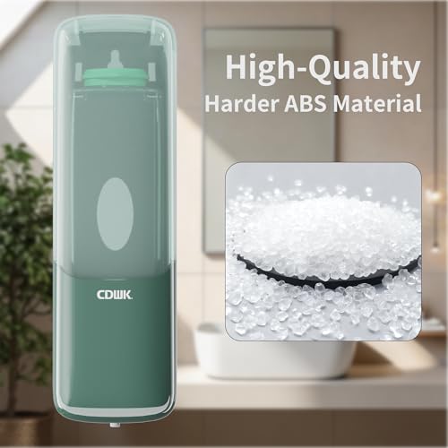 Soap Dispenser Wall Mount, 300ml No-Drill Adhesive or Screw Mounting | Shampoo Conditioner Body Wash Dispenser, Clear Refillable Liquid Lotion Pump, Home Kitchen Bathroom Commercial Office Use - color: Green