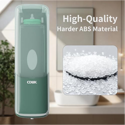Soap Dispenser Wall Mount, 300ml No-Drill Adhesive or Screw Mounting | Shampoo Conditioner Body Wash Dispenser, Clear Refillable Liquid Lotion Pump, Home Kitchen Bathroom Commercial Office Use - color: Green