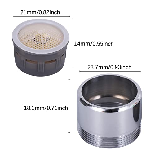 2 Pack 1.5 GPM Sink Faucet Aerator, Male and Female Dual Thread Aerator, Regular/Standard Size, Chrome by NIDAYE - size: 1.5GPM