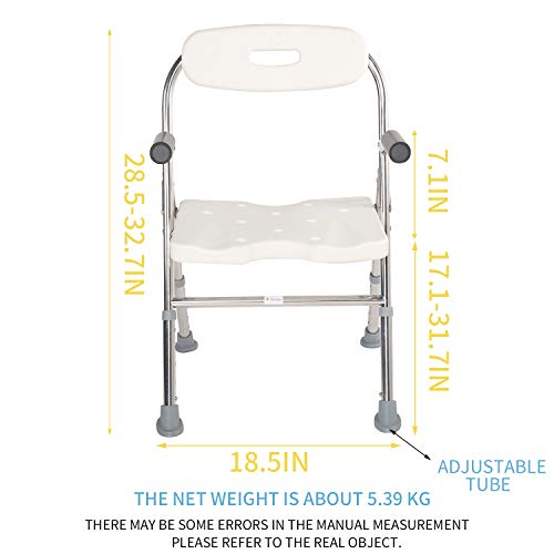 Elderly Assis Medical Shower Bath Seat Adjustable Shower Chair Portable Bath Seat Shower Chair Seat Bench for Seniors Disabled Injured with Handle - color: Shower Chair 202-8f