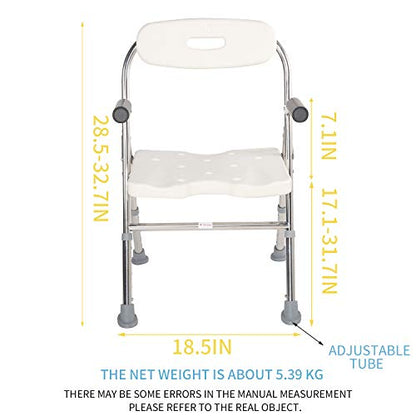 Elderly Assis Medical Shower Bath Seat Adjustable Shower Chair Portable Bath Seat Shower Chair Seat Bench for Seniors Disabled Injured with Handle - color: Shower Chair 202-8f