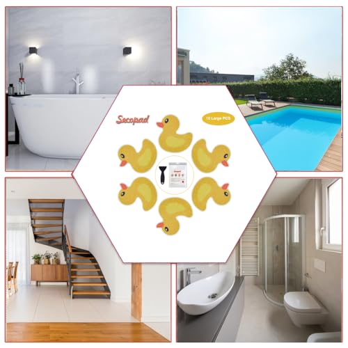 Secopad Original 20 PCS Non Slip Bathtub Stickers, Adhesive Kids Anti Slip Decal Treads for Shower and Bath Tub with Premium Scraper, Each About 4.5" x 3.5"
