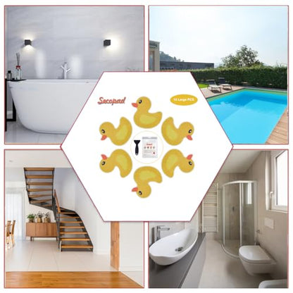 Secopad Original 20 PCS Non Slip Bathtub Stickers, Adhesive Kids Anti Slip Decal Treads for Shower and Bath Tub with Premium Scraper, Each About 4.5" x 3.5"