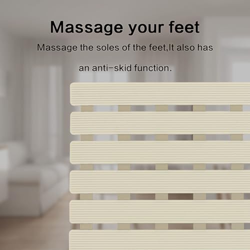 BEMISO Shower Mat Non Slip Bathtub Mat 37.4 x 15.7 Inch Bath Mat for Tub | Suction Cups,Drain Holes,Easy Dry,Easy to Cut,Eco-Friendly - color: Beige, size: 37.4 x 15.7 inches