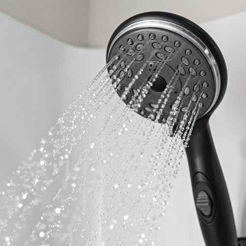 Dura Faucet DF-SA432K-MB RV Handheld Shower Wand Hose Kit (Matte Black) | Eco on/off switch pauses flow to save water in tight showers. Fits standard RV shower hoses. - color: Matte Black, size: Wand & Hose Kit