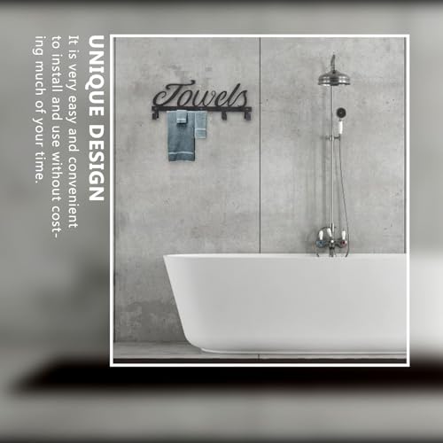 VALICLUD Wall-Mounted Bathroom Towel Rack and Hook Set Stainless Steel Over Door Towel Holder with Multiple Hooks for Bath and Clothes Storage in Home Bathroom