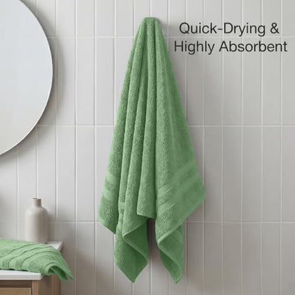RIVERSIDE Pack of 2 Extra Large Bath Sheets 35 x 70 Inches, 100% Ring Spun Cotton, Hotel Quality, Oversized Bath Towels, Super Soft, Highly Absorbent & Quicker to Dry, Sage Green - color: Sage Green, size: Bath Sheets (PK 2)