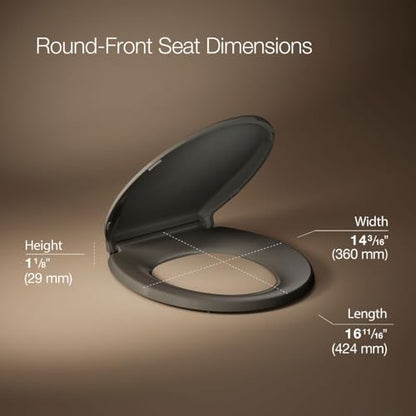 KOHLER 4639-RL-K4 Cachet ReadyLatch Round Toilet Seat Soft Close, Cashmere (Pack of 2) - color: Cashmere, size: Round (Pack of 2)
