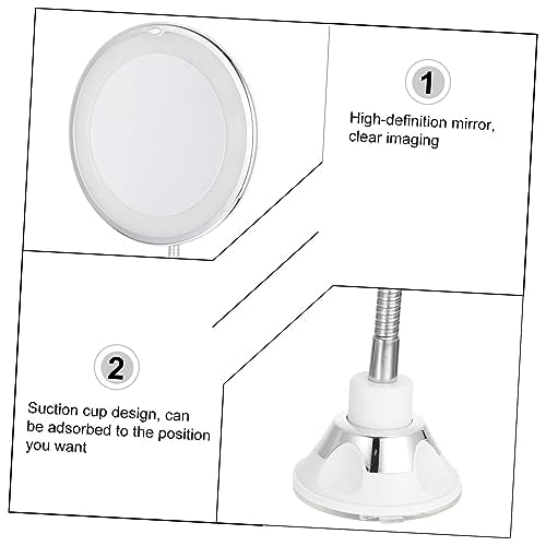 Ipetboom Led Makeup Mirror Magnification Suction Cup Vanity Mirror Lights for Cosmetics - size: 17.50X17.50X3.00CM