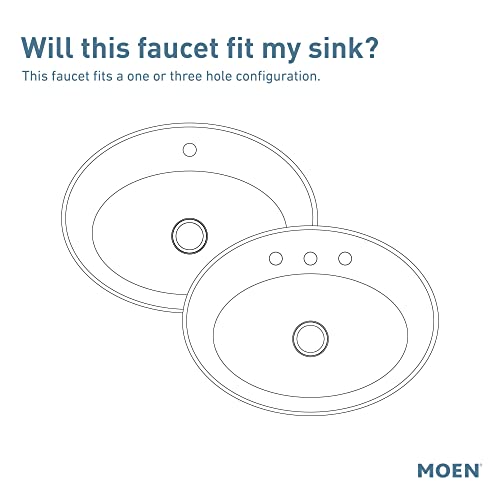Moen Findlay Bronzed Gold Single-Handle Bathroom Faucet, Single-Hole Setup with Deckplate, 84516BZG - color: Bronzed Gold