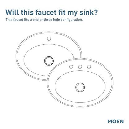 Moen Findlay Bronzed Gold Single-Handle Bathroom Faucet, Single-Hole Setup with Deckplate, 84516BZG - color: Bronzed Gold
