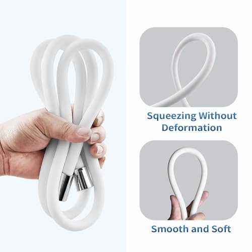 TRIPHIL Kink-Free Extra Long Flexible Shower Head Hose Replacement, Premium Anti-Explosion Matte White RV Shower Hose with Brass Insert and Nut - color: Matte White, size: 118 Inch