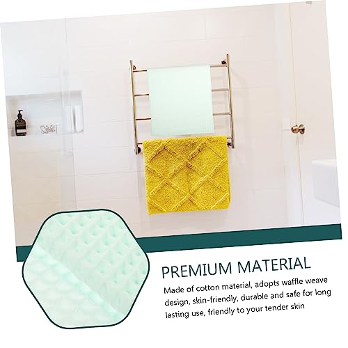 MAGICLULU 3pcs Cotton Waffle Bath Towels Ultra Absorbent Quick Dry Face Washcloths Soft Comfortable Towels for Hotel Spa Gym Home Use