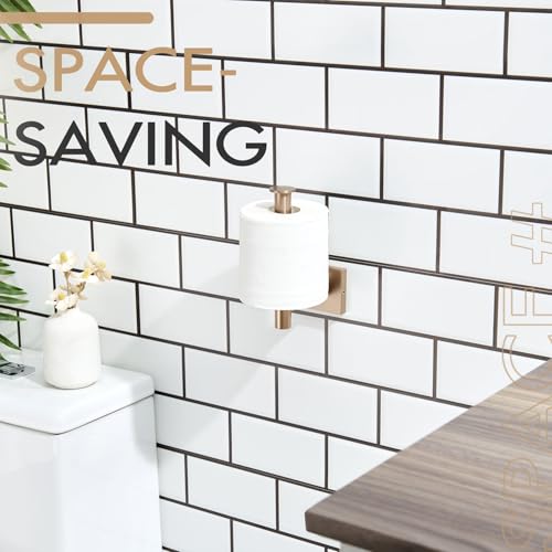KOKOSIRI Toilet Paper Holder Toilet Roll Holders Hold Mega Rolls Kitchen Bathroom Tissue Paper Dispenser Champagne Bronze Stainless Steel, B2008CPG - color: Champagne Bronze, size: Vertical