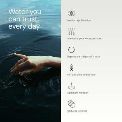 Aquabliss High Output Revitalizing Shower Filter - Reduces Dry Itchy Skin, Dandruff, Eczema, and Dramatically Improves The Condition of Your Skin, Hair and Nails - Chrome (SF100) | Vitamin C shower filter, vitamins and minerals infusion, softer-feeling sk