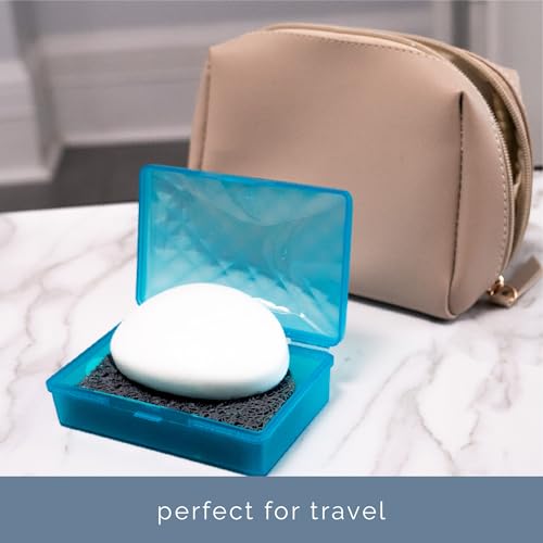 S&T INC. Bar Soap Holder, 4 Pack, 2.9" x 4.4", Dark Grey | For Soap Dishes in Kitchen and Bathroom, Cut-To-Fit, Keep Bar Soap High to Dry, Easily Rinses Clean - color: Grey, size: 4 Pack