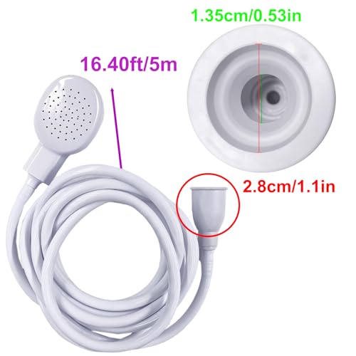 16.40ft/5mSink Spray Hose,Shampoo Sprayer Handheld Hose Portable Sink Hose Spraye Strainers for Bathing Baby,Pets Shower,Rinsing Vegetables,Washing Hair - size: 5 m