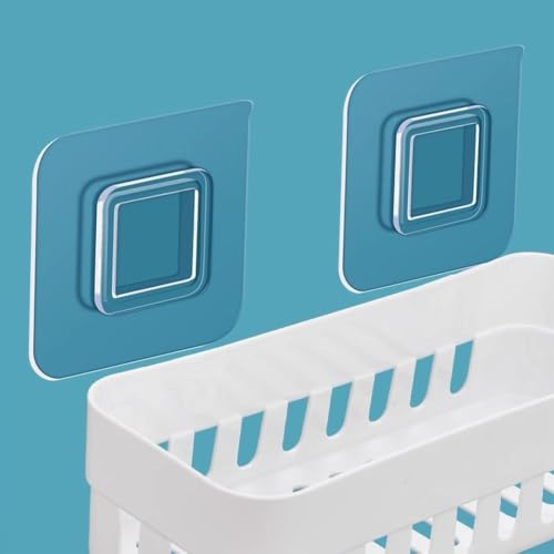 12 PCS Wall Mounted Replacement Sticky pads for Kitchen Bathroom Shower Caddy Organizer Rack Holder Nail Free Adhesive Hooks (Square) - color: Square