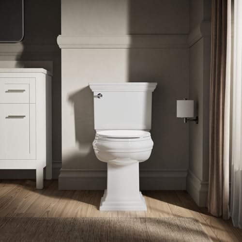 KOHLER K-4774-0 Brevia Elongated White Toilet Seat with Quick-Release Hinges And Quick-Attach Hardware For Easy Clean, White, Pack of 6 - color: White, size: Elongated (Pack of 6)