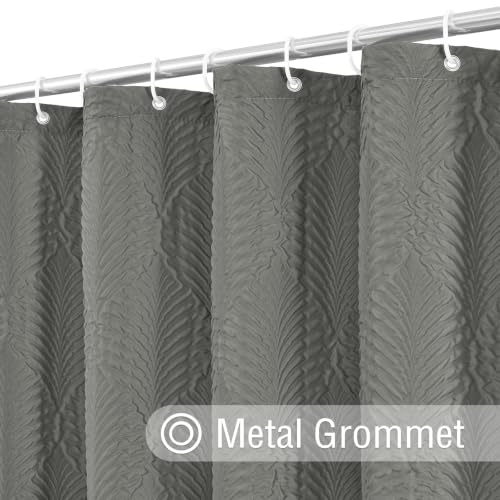 Grey Shower Curtain for Bathroom, 3D Embossed Textured Fabric Shower Curtain, Modern Farmhouse Chic Soft Cloth Shower Curtain Set, 72x72 - color: Grey, size: 72"W x 72"L (Pack of 1)