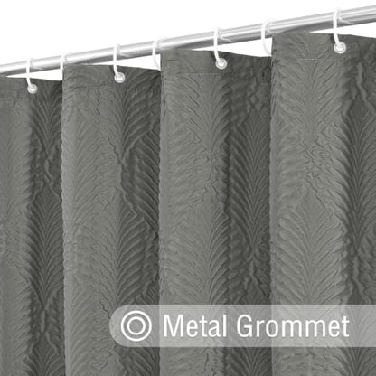 Grey Shower Curtain for Bathroom, 3D Embossed Textured Fabric Shower Curtain, Modern Farmhouse Chic Soft Cloth Shower Curtain Set, 72x72 - color: Grey, size: 72"W x 72"L (Pack of 1)