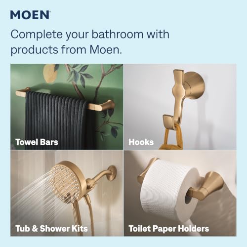 Moen Revyl Bronzed Gold One-Handle Single Hole Modern Bathroom Sink Faucet with Optional Deckplate and Spring Loaded Drain Assembly, 84771BZG - color: Bronzed Gold