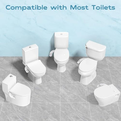 Ultra-Slim Bidet Dual Mode Bidet Attachment for Toilet, Bidet Toilet Seat Attachment with Pressure Controls(Feminine/Posterior Wash),Easy to install Design Non-Electric Bidet