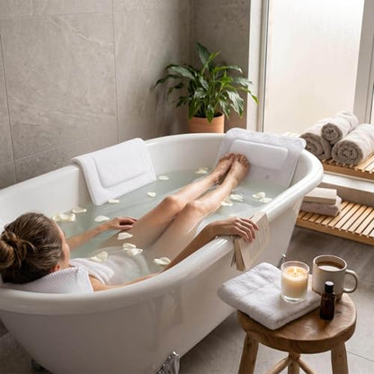 Mavis LAVEN Spa Mattress Full Body Bath Pillow Mat Non-Slip Luxury Cushion Soft Breathable Quilted Bathtub Mat Bath Pillowsb Neck