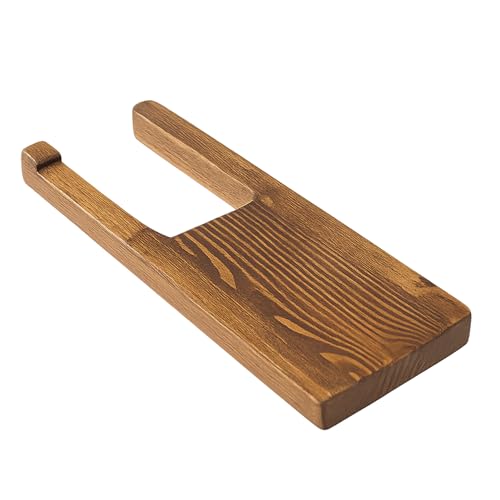 Wooden Paper Toilet Holder with Shelf | Wall-Mounted Tissue Rack | Screwing System Can Be Placed on Left Side | Walnut | 11.81x4.72x0.79 in (Left Side) - size: Left Side