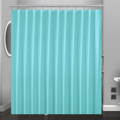 Aqua Blue Plastic Shower Curtain Or Liner, 72x72 Inch Lightweight Teal Blue Plastic Bathroom Shower Showroom Inner Curtain with Rustproof Metal Grommet Holes and Weighted Magnets - color: D05-aqua, size: 72"W x 72"L (Pack of 1)